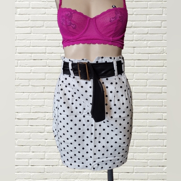 StringBean made in USA Vintage 80s polka dot high waisted skirt medium - Picture 1 of 14